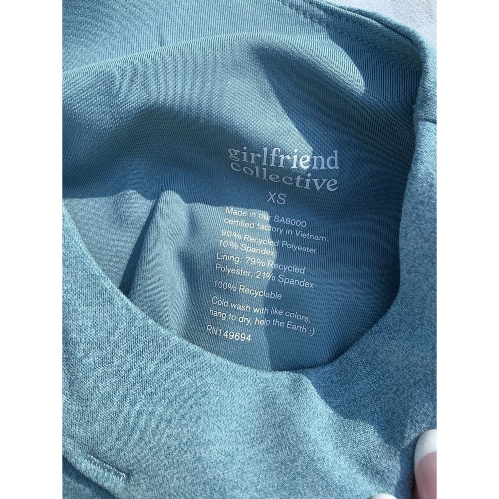 Girlfriend Collective Athletic Dress Blue Built In Shorts Tennis Women's XS - Picture 3 of 4